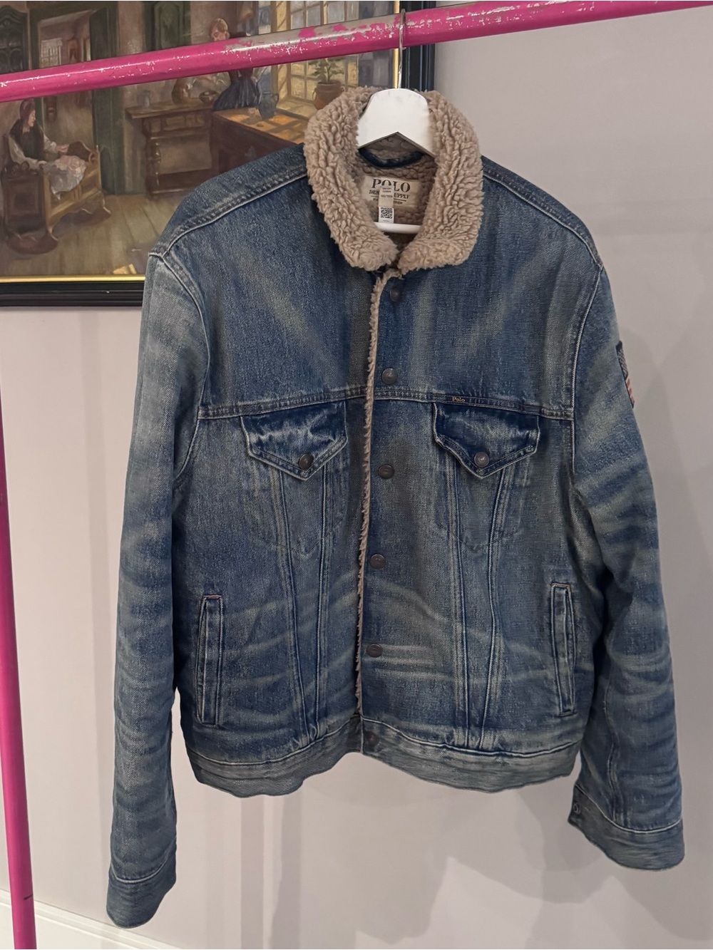 Denim & Supply Ralph Lauren Blue Denim Sherpa Collar Jacket